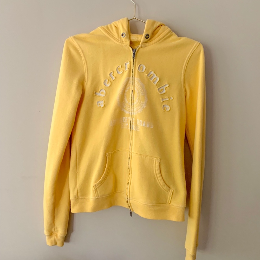 Abercrombie yellow hooded jacket